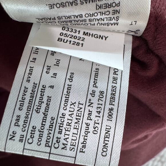 Brixton Coat Mens S Burgundy Dillinger Bomber Jacket Snap Button Front Military - Picture 12 of 13